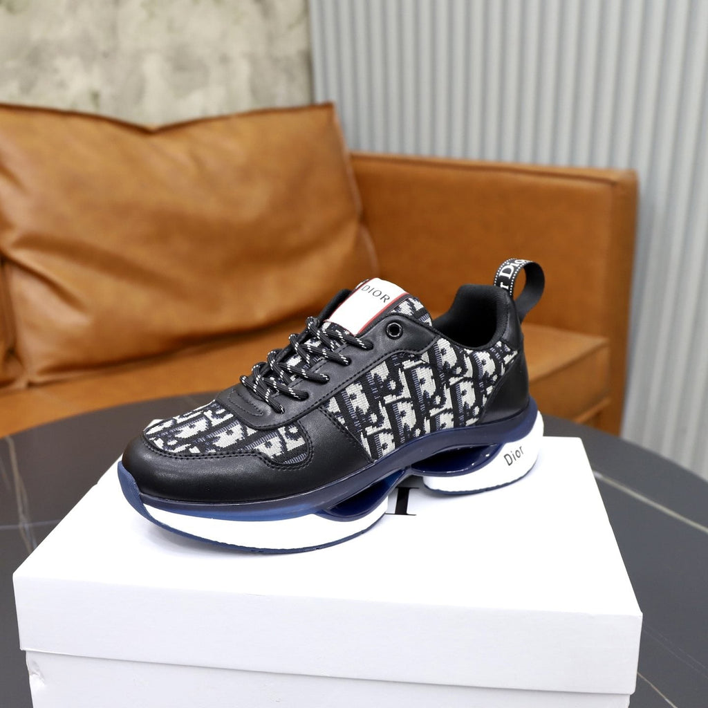 Dior Patterned Lace-Up Sneakers — side