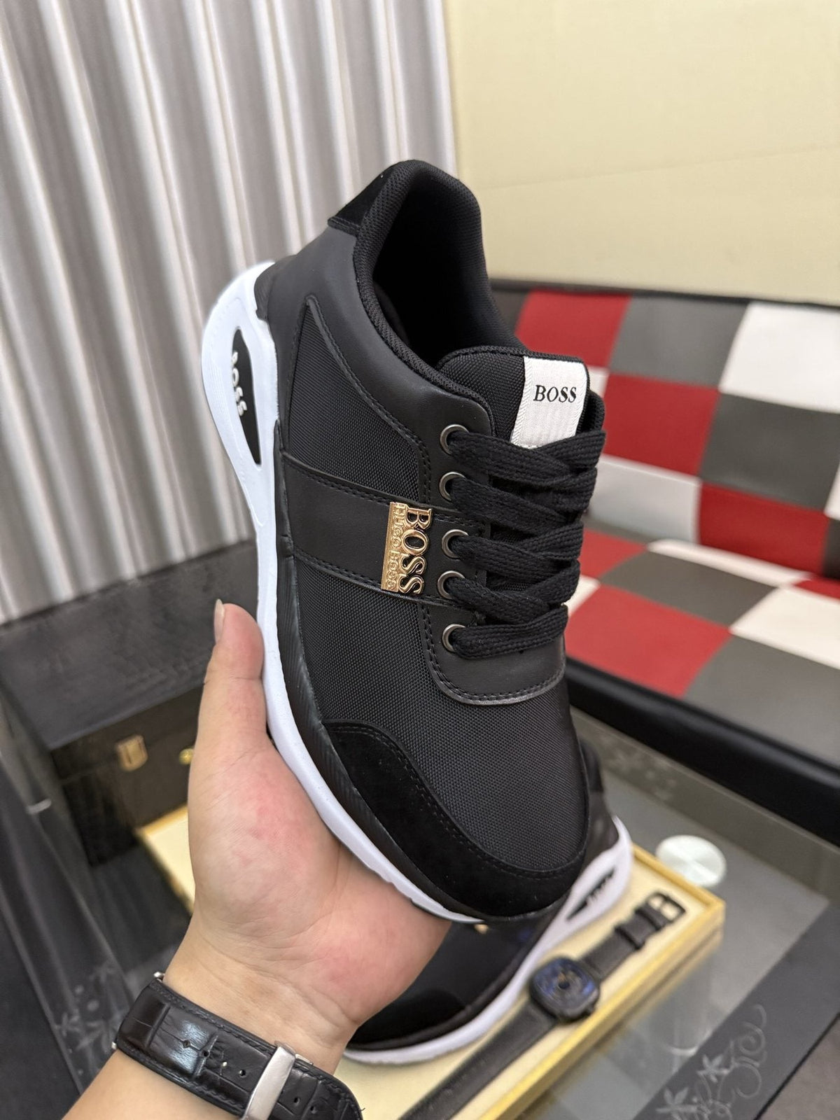 BOSS Color-Block Low-Top Sneakers — side